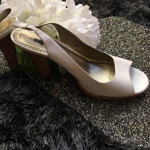 Unlisted White Patten Sling Backs